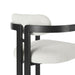 Jazmin - Outdoor Dining Chair With Boucle Cushion And Powder Coated Aluminum Frame (Set of 2) - Cream / Black