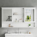 Wall Mounted Bathroom Medicine Cabinet With Double Mirrored Doors