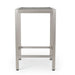 Outdoor 43" Aluminum Bar Table With Rattan Table Top - Gray