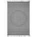 Guros - 4' X 6' Medallion Indoor / Outdoor Area Rug - Gray / White