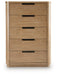 Pamaria - Five Drawer Chest - Light Brown