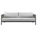 Felicia - 4 Piece Outdoor Aluminum & Rope Conversation Set With Fabric Cushions - Light Gray / Black