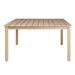 Balmor - 53" Square Outdoor Dining Table, Seats 4 - Wire-Brushed Natural Eucalyptus