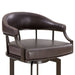 Pharaoh - Swivel Faux Leather Bar Stool - Brown Finish