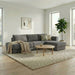L-Shaped Modular Sofa With Double Layer Cushion