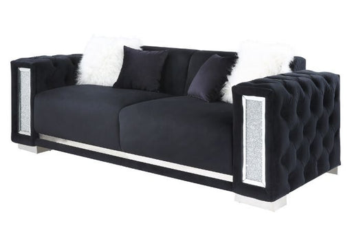 Trislar - Sofa - Black Velvet - 33" Sacramento Furniture Store Furniture store in Sacramento