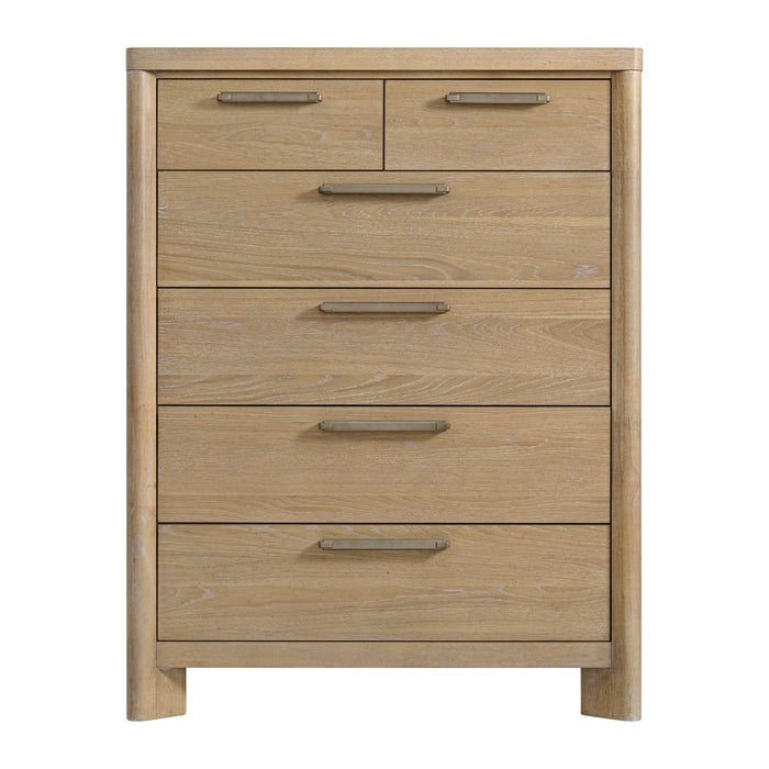 6 Drawer Chest - Tan - Solid Wood