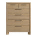 6 Drawer Chest - Tan - Solid Wood