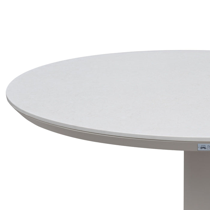 Kobalt - 3-Piece Outdoor Bar Set (Table & Counter Height Stools) - Taupe / Ivory