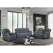 Raize - 10 Power Console Reclining Loveseat With LED And Immersive Sound - Gray