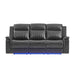 Ian - Power Reclining Sofa With LED & Global Surround System - Charcoal