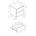 Accent Table With Storage Drawers - Natural