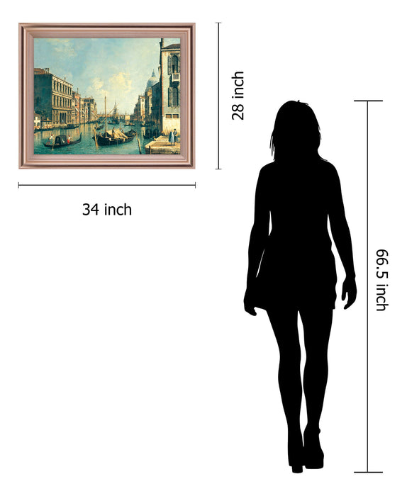 Canal Serenity Scene - 28" x 34" Framed Wall Art