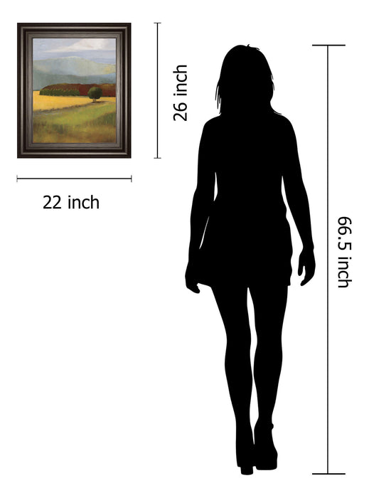 Field Of Gold By Judith D'agostino - Framed Print Wall Art - Green