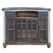 Rahma - Bar Table - Antique Ebony Top Grain Leather & Aluminum