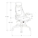 Office Chair, Adjustable Height, Swivel, Ergonomic, Armrests, Contemporary & Modern