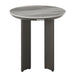 Ciela - Outdoor Round Sintered Stone Side Table With Pedestal Aluminum Base - Dark Bronze
