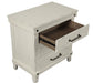 3 Drawer Elegant Nightstand - White