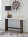 Burkhaus - White / Dark Brown - Sofa Table Sacramento Furniture Store Furniture store in Sacramento