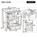 Modern Bathroom Vanity With Sink, Soft Close Drawers & Door, Storage Rack