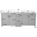 Double Sink Bathroom Vanity With Quartz Countertop