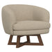 Swivel Accent Chair With Sculptural Base