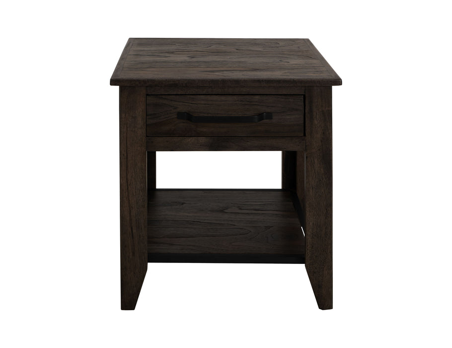 Teak - End Table - Oil Black