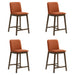 Allin - Upholstered Wood Counter Height Barstool