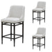 Marvin - Steel Frame Faux Leather Upholstered Bar Height Barstool