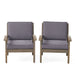 Peyton Club Chair Outdoor Seating Acacia Wood 32.25 X 28.00 X 31.25"