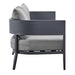 Argiope - 4 Piece Outdoor Aluminum & Fabric Outdoor Conversation Set - Dark Gray
