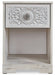 Paxberry - One Drawer Night Stand - Open Cubby - Whitewash