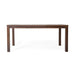 Acacia Wood Outdoor Dining Table With Slatted Top - Dark Brown