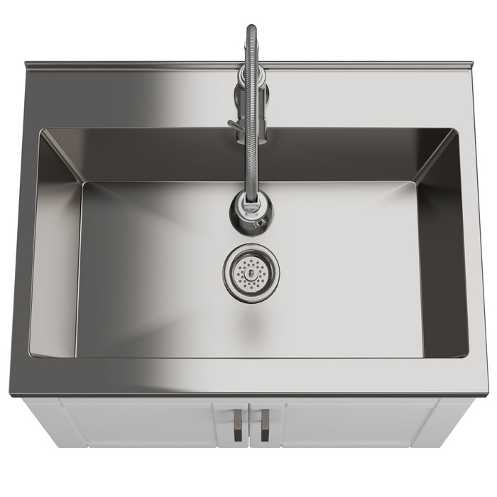 Hennessy - Deluxe Laundry Cabinet With Faucet And Stainless Steel Sink