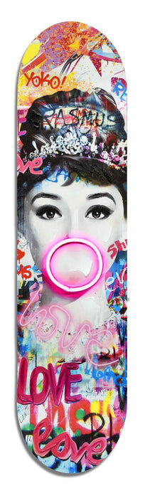 Graffiti Neon Muse - 8" x 31" Framed Wall Art