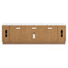 Camdill - XL TV Stand With Fireplace Option - Light Brown