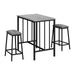 3 Pieces Dining Set, Counter Height, Rectangular, Small, Contemporary & Modern