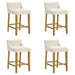 Fauna - Modern Transitional Wood Counter Height Kitchen Bar Stool