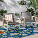 Outdoor Club Chair With Rattan Cover And Acacia Wood Frame - Gray