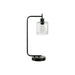 Lighting, Table Lamp, USB Port Included, Glass Shade, Modern - Black