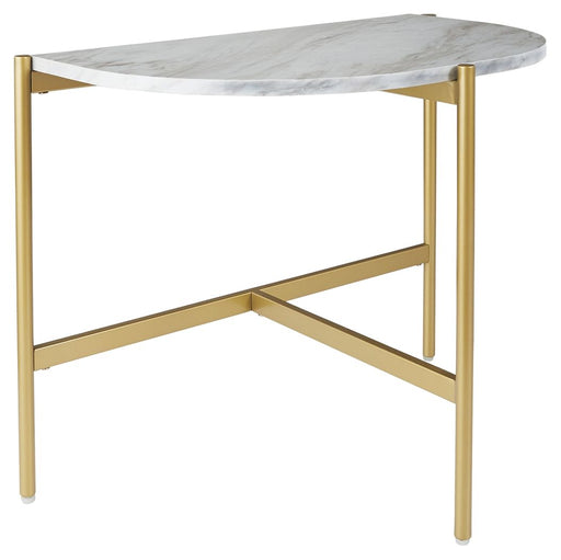 Wynora - White / Gold - Chair Side End Table Sacramento Furniture Store Furniture store in Sacramento