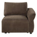 Theodore - Modular Right Facing Arm Chair - Brown Chenille