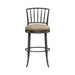 Vince - Commercial Grade Steel Frame Faux Leather Upholstered Swivel Bar Height Barstool