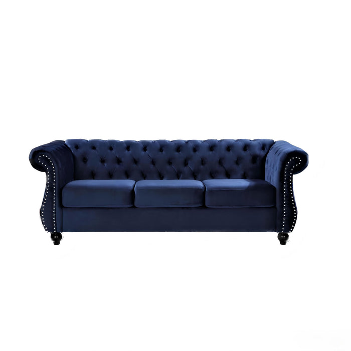 Chesterfield 3 Seater Sofa With Rolled Arms