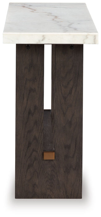 Burkhaus - White / Dark Brown - Sofa Table Sacramento Furniture Store Furniture store in Sacramento