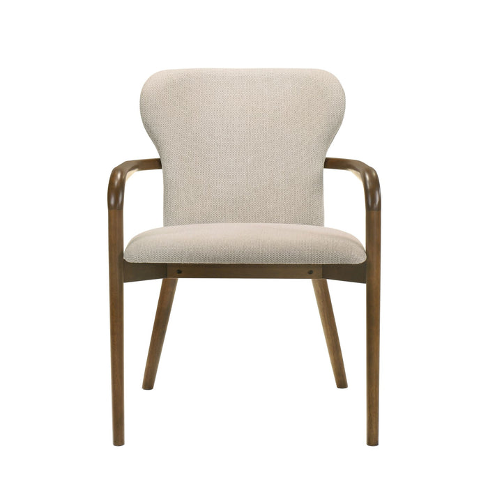 Klarissa - Dining Chair - Cream / Walnut