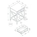 Accent End Table, 2 Tier, Storage Drawer, Transitional Style