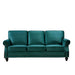 3 Seater Sofa With Nailhead Trim And Turned Legs For Living Room