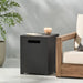 Modern Iron Tank Holder Side Table With Powder Coated Frame - Brown / Gold