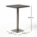 Outdoor Square Rattan Bar Table With Iron Frame - Multi Brown